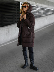 Chaqueta de mujer en chocolate OZONEE JS/16M9302/158