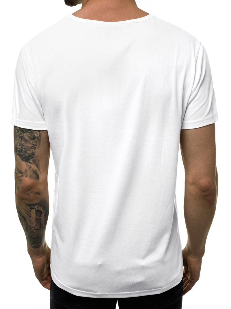 Camiseta de hombre blanca OZONEE JS/KS1957