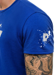 Camiseta de hombre azul OZONEE JS/SS100730Z