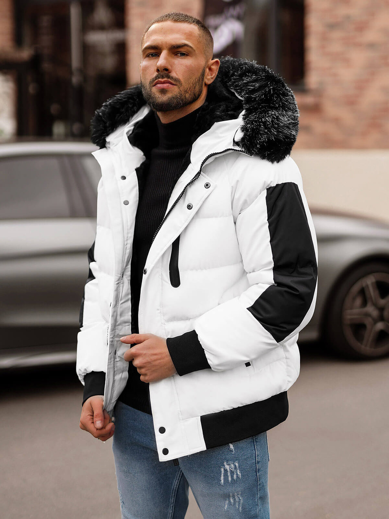 Chaqueta de hombre blanca OZONEE O/M798Z