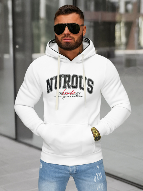 Sudadera de hombre blanca OZONEE O/TT30510