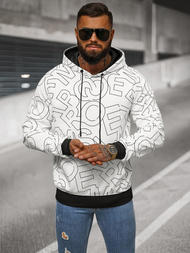 Sudadera de hombre blanca OZONEE JS/8B1232/1