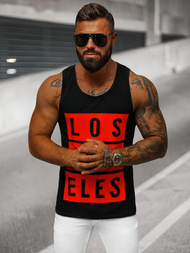 Camiseta sin mangas de hombre negra OZONEE O/T105/3