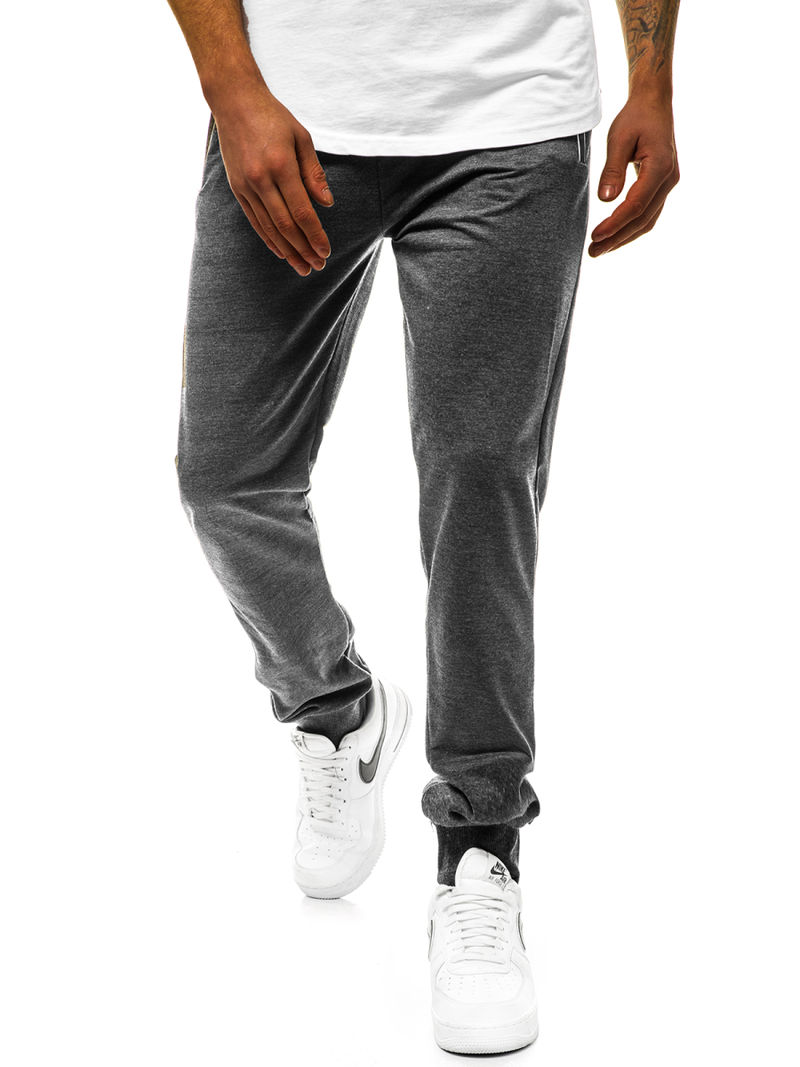 Pantalón de chándal de hombre gris oscuro JS/XW001S
