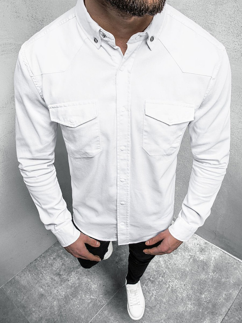 Camisa vaquera de hombre crudo OZONEE O/3466