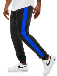 Pantalón de chándal de hombre negro-azul OZONEE JS/JZ11003