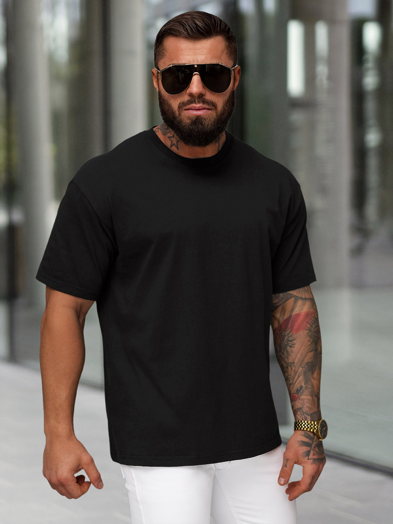 Camiseta de hombre negras OZONEE JS/67T1298/3
