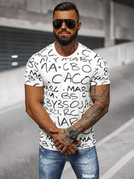 Camiseta de hombre blanco OZONEE JS/8T1213/1