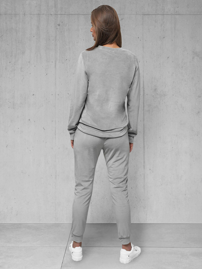 Chándal velour de mujer de gris ZONEE O/8C1173/2Z