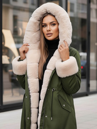 Chaqueta de mujer en verde OZONEE JS/M763/136Z