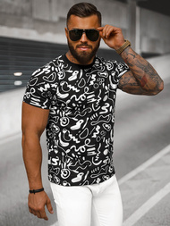 Camiseta de hombre negra OZONEE JS/8T1205/3