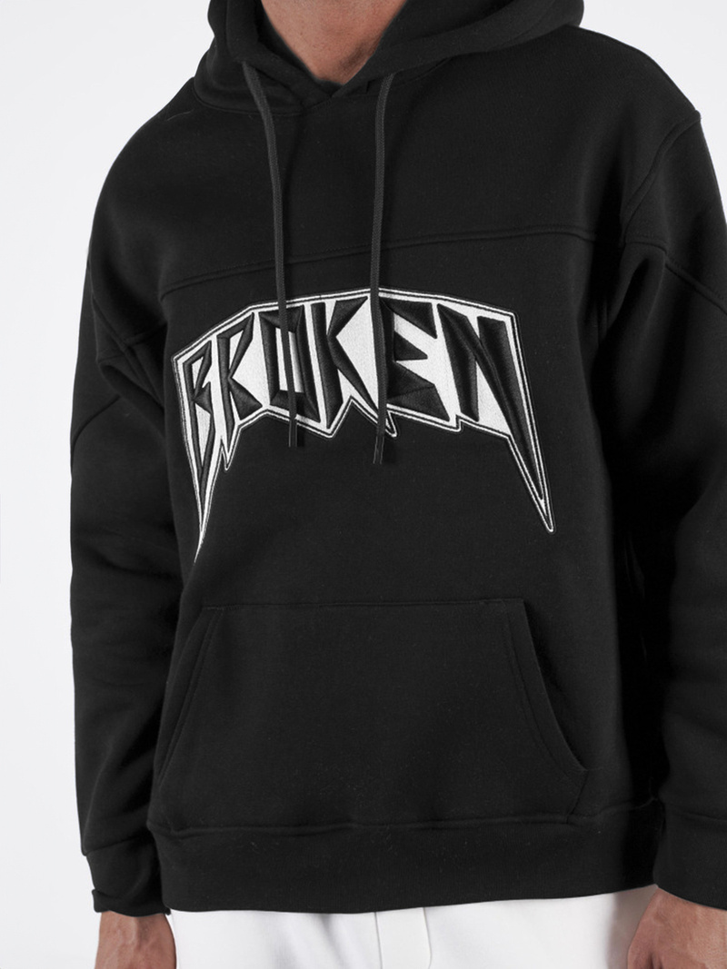 Sudadera de negra OZONEE O/SWE23019Z