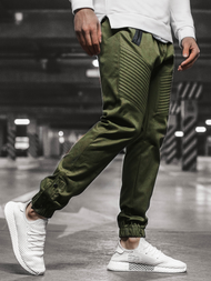 Pantalón chino jogger de hombre verde OZONEE A/0952