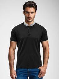 Polo de hombre negro OZONEE O/YN2/575
