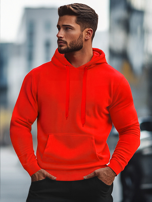 Sudadera de hombre roja OZONEE JS/2009Z