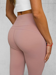 Leggings para mujer con piernas anchas rosa en polvo OZONEE JS/17K588/7