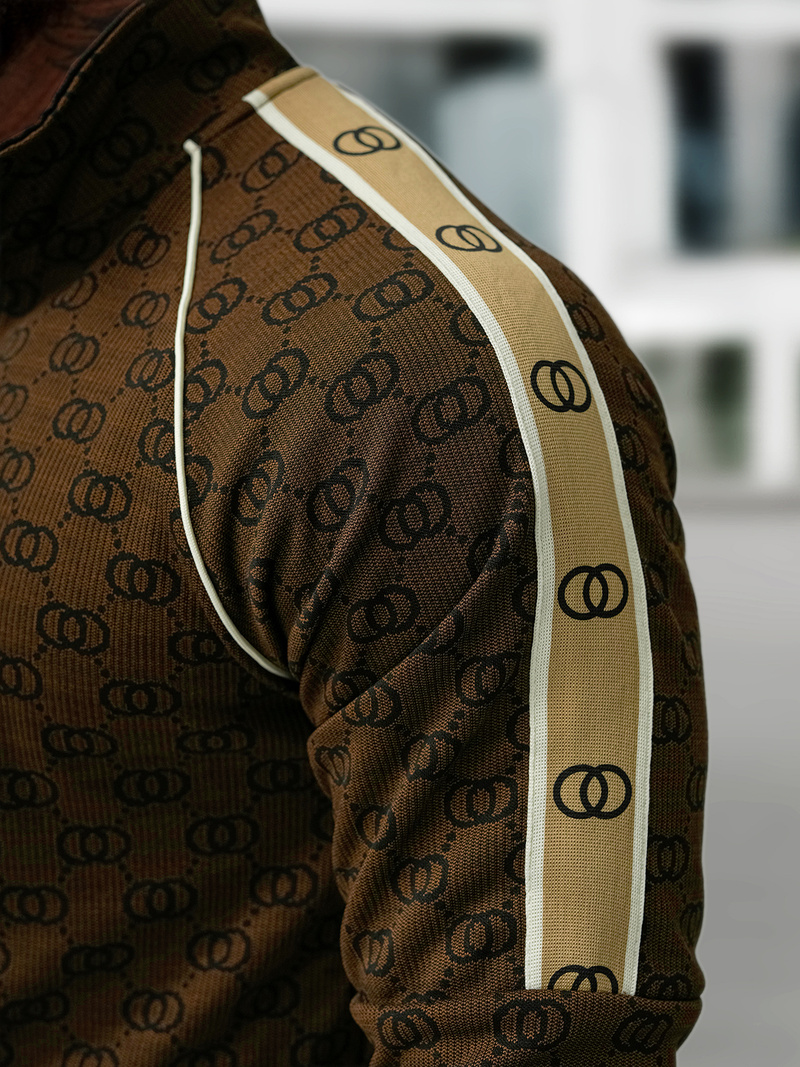 Chándal de hombre beige oscuro OZONEE O/FF5110AB