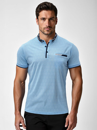 Polo de hombre azul OZONEE O/QQ923