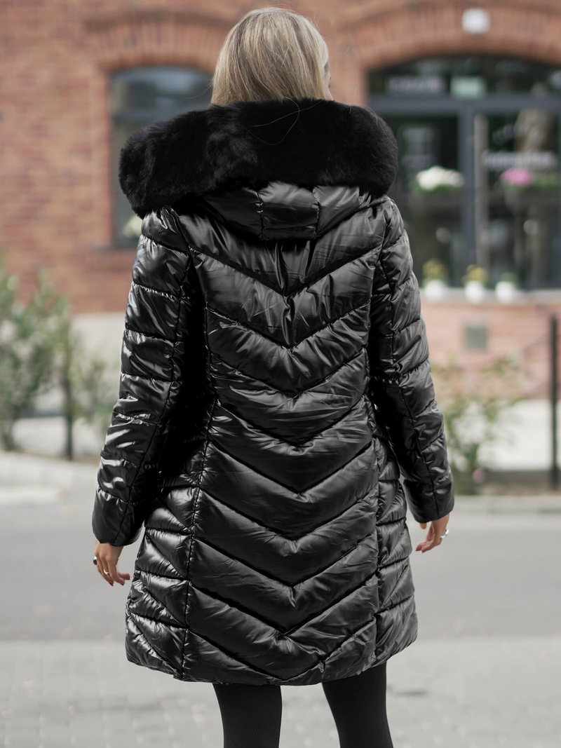 Chaqueta de mujer negro OZONEE JS/16M9100/392Z