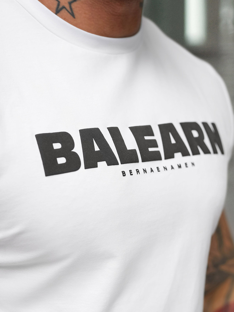 Camiseta de hombre blanco OZONEE NB/MT3135