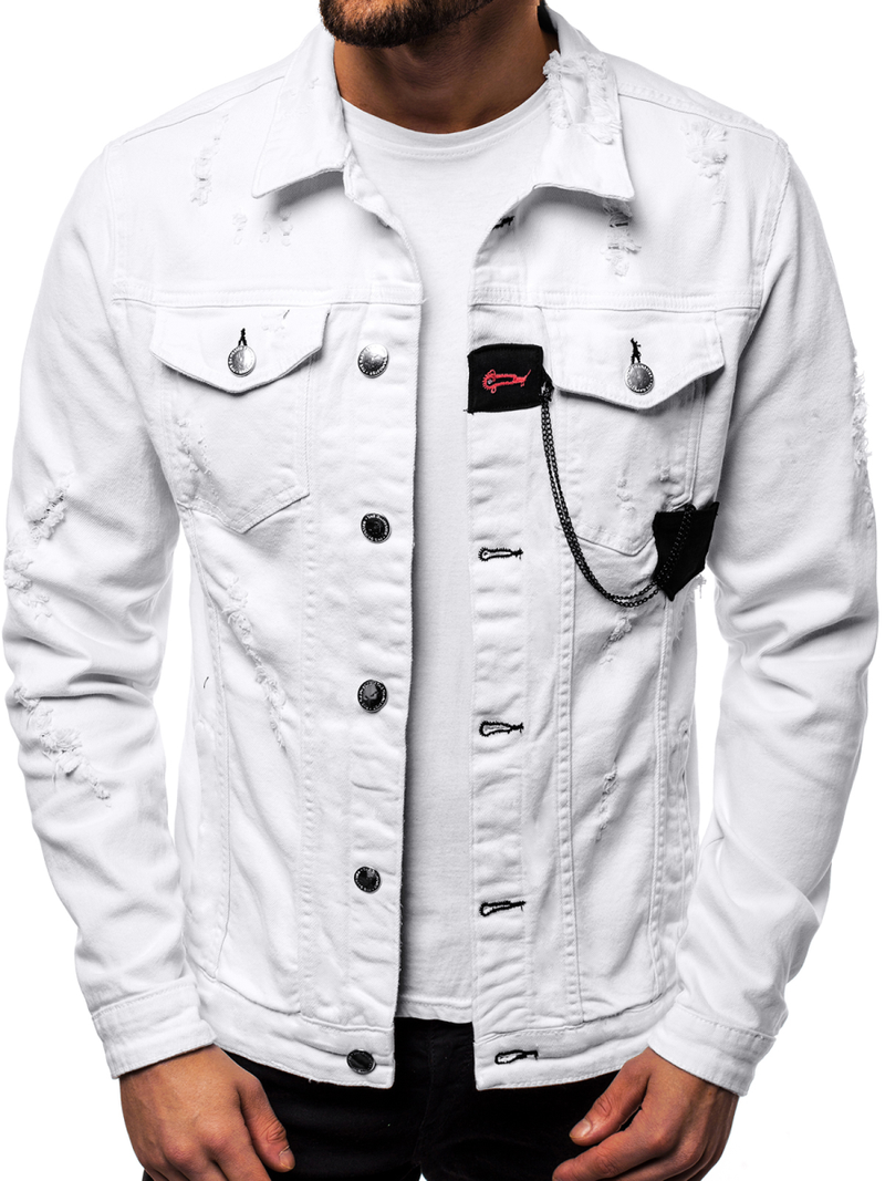 Chaqueta vaquera de hombre blanca OZONEE G/600