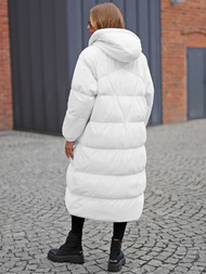 Chaqueta de mujer blanca OZONEE JS/5M3163/281Z