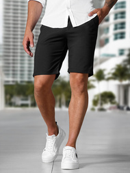 Pantalones cortos chinos de hombre negras OZONEE DJ/4400Z