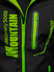 Chaqueta softshell de hombre negra-verde OZONEE JS/HH026/1AZ