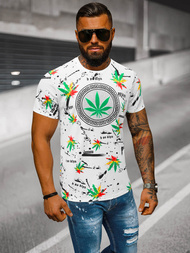 Camiseta de hombre blanco OZONEE O/T131/1