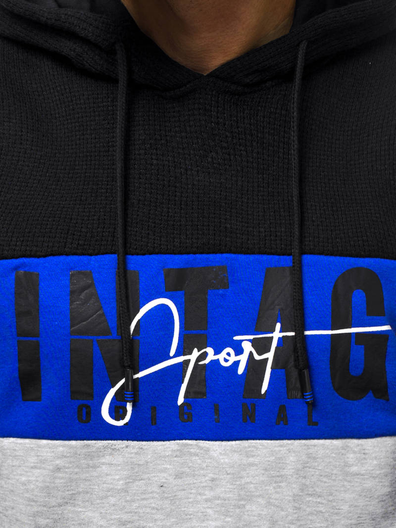 Sudadera de hombre amarillo negra OZONEE JS/KS1911Z