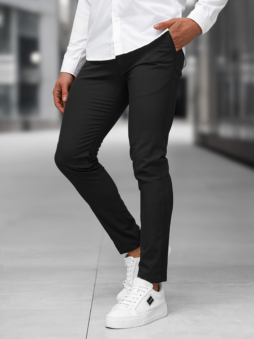 Pantalón chino de hombre negras OZONEE DJ/5526Z