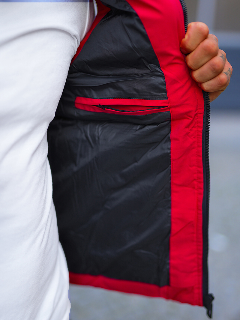 Chaleco de hombre roja OZONEE JS/5M758/270