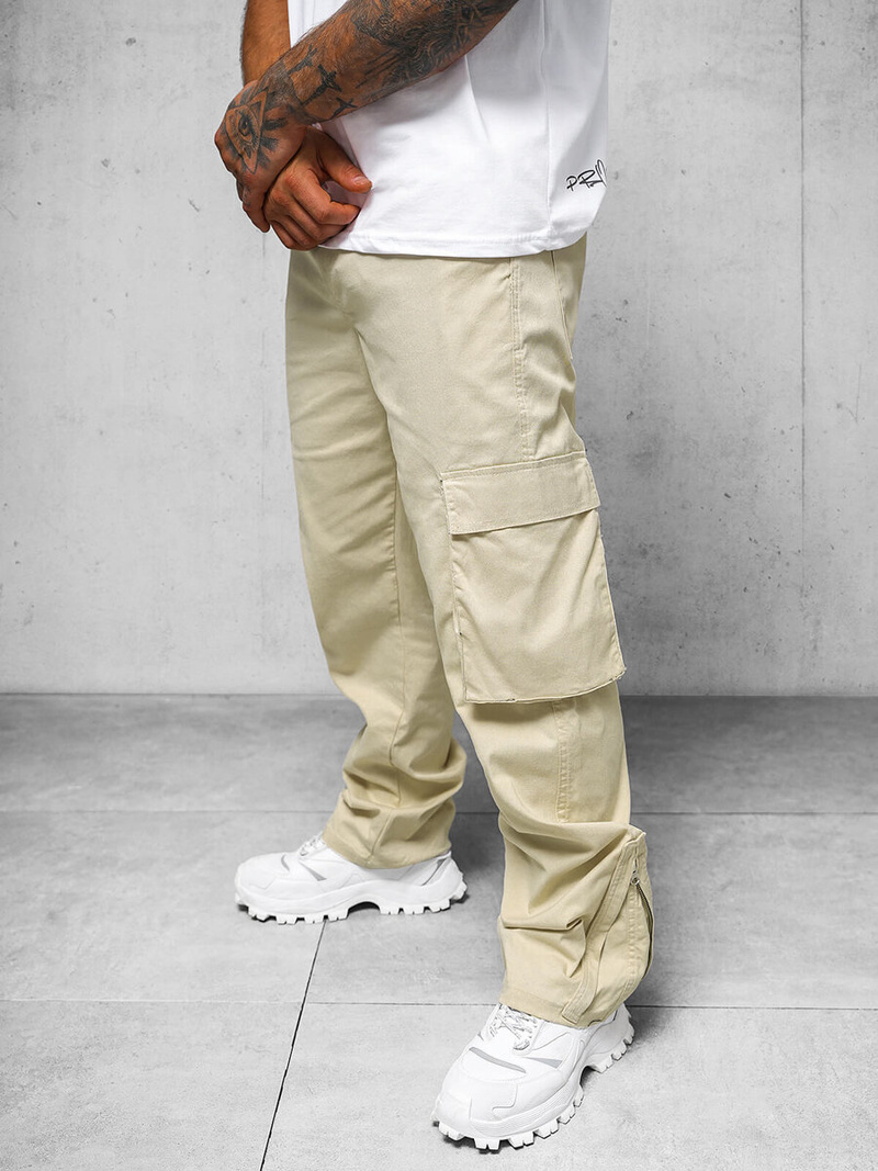 Pantalón de hombre beige OZONEE O/G3016Z