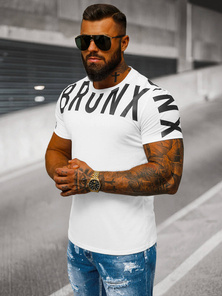 Camiseta de hombre blanca OZONEE O/8T1265/1