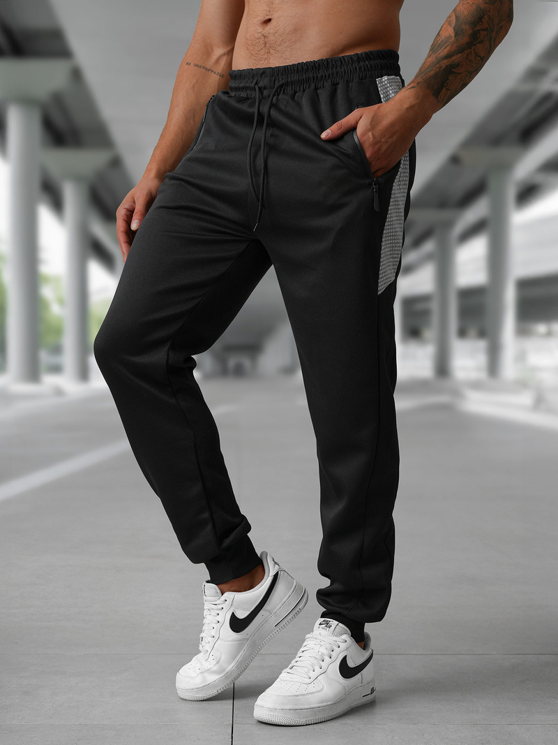 Pantalón de chándal de hombre negras OZONEE JS/15K1850/3