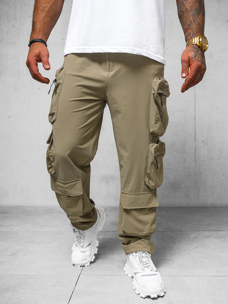 Pantalón de hombre beige oscuro OZONEE O/PS5528