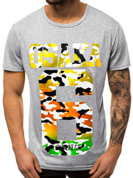 Camiseta de hombre gris OZONEE JS/KS1958