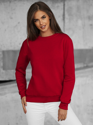 Sudadera de mujer rojo oscuro OZONEE JS/W01Z