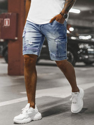 Pantalón corto de hombre azul claro OZONEE NB/MP0039BCZ