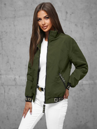 Chaqueta de mujer verde-oscura OZONEE JS/5M3161/136