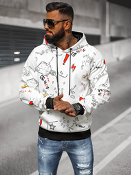Sudadera de hombre blanca OZONEE JS/8B1223/1