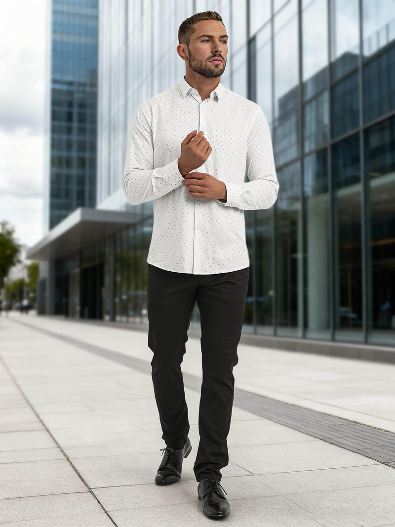 Camisa de hombre blanca OZONEE V/V185