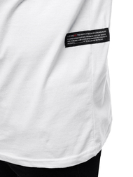 Camiseta de manga larga de hombre blanco OZONEE O/1292Z 