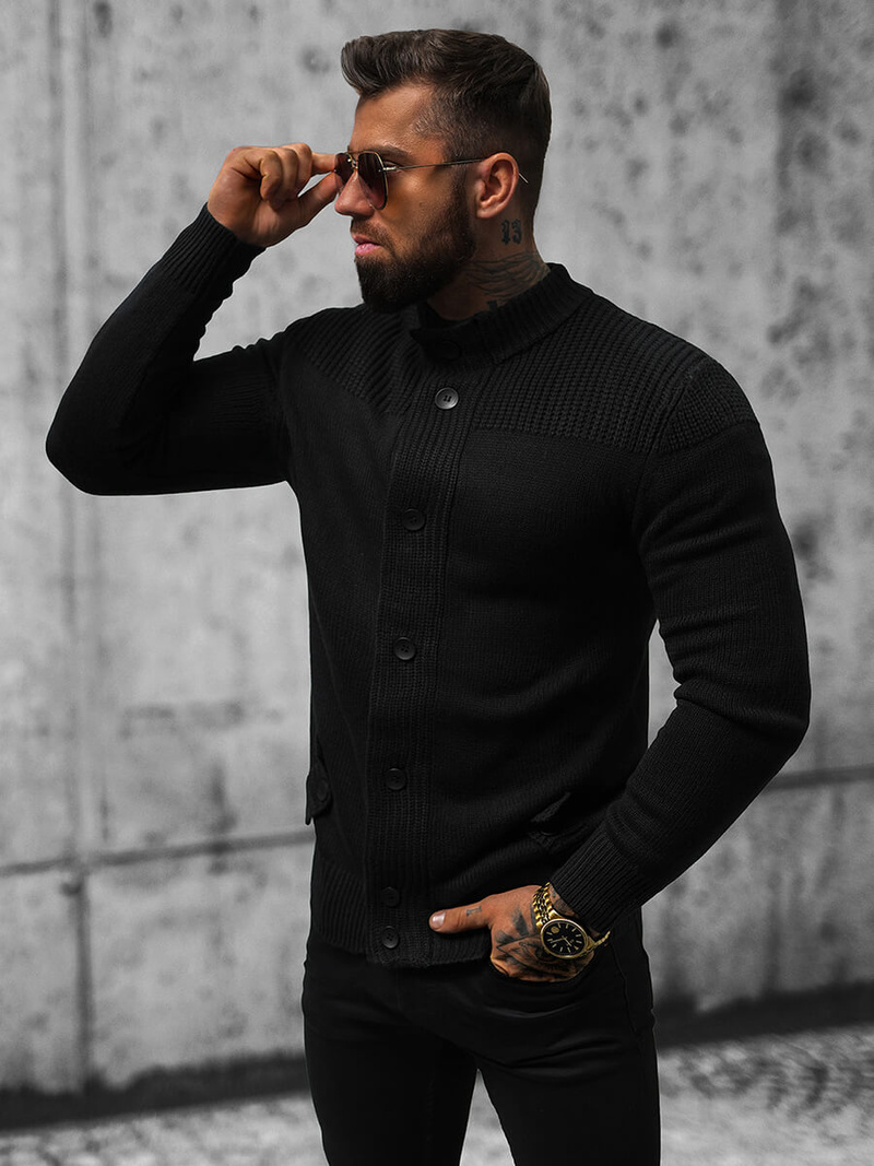 Jersey de hombre negro OZONEE NB/MM6011/4