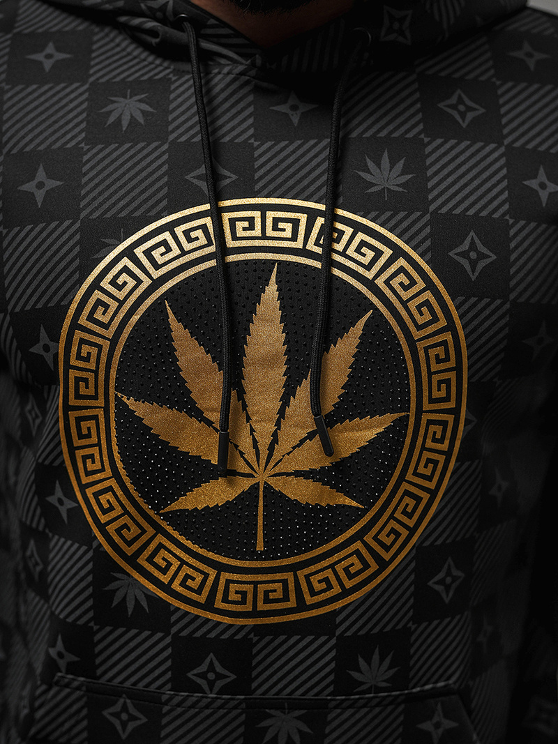 Sudadera de hombre negra OZONEE O/B265