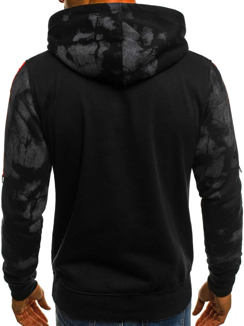 Sudadera de hombre negra OZONEE JS/DD210Z