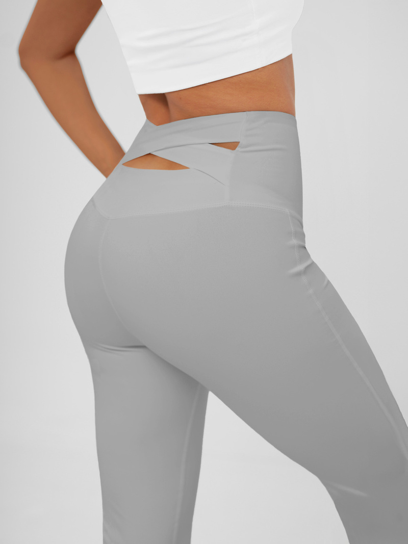Leggings para mujer con piernas anchas gris OZONEE JS/17K587/5