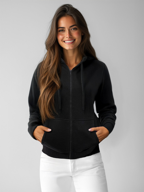 Sudadera de mujer negra OZONEE JS/W03Z