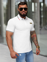 Polo de hombre blanca OZONEE NB/MT3144