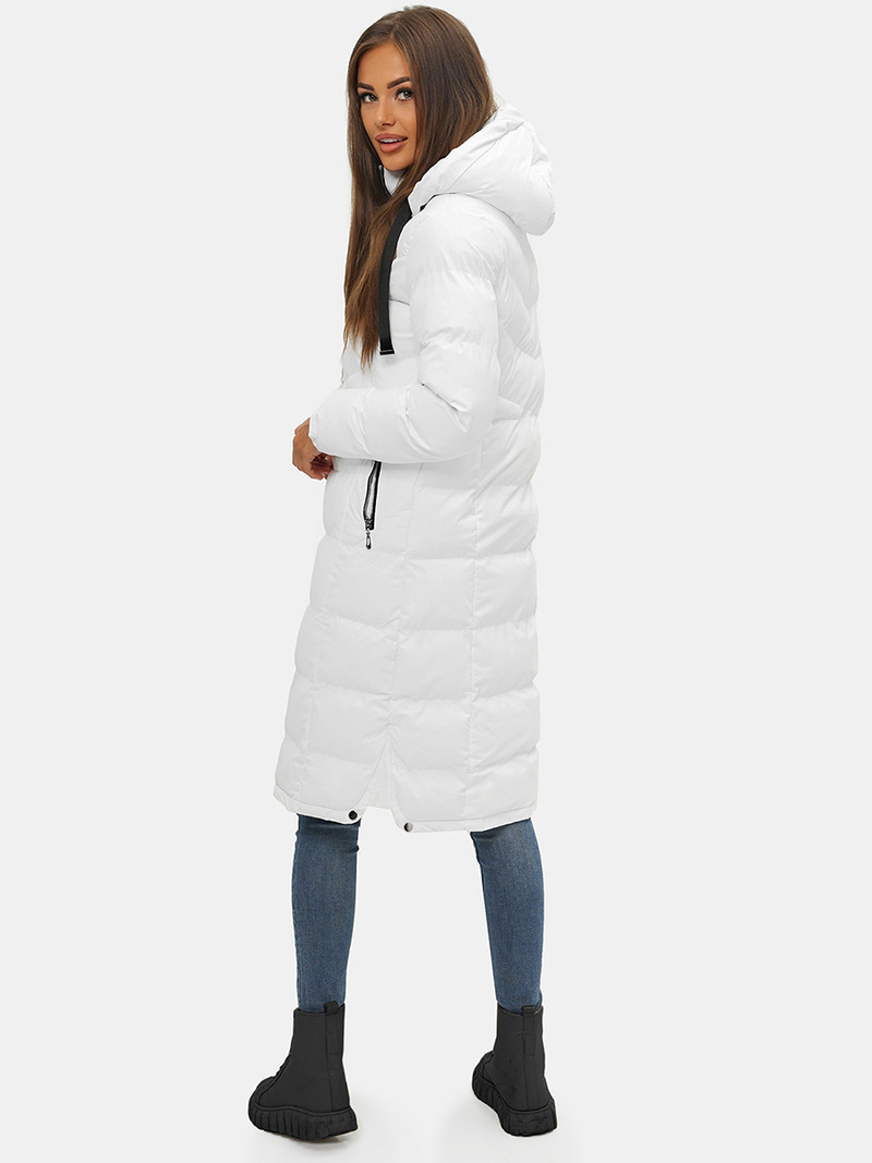 Chaqueta de mujer blanca OZONEE JS/M736/281Z